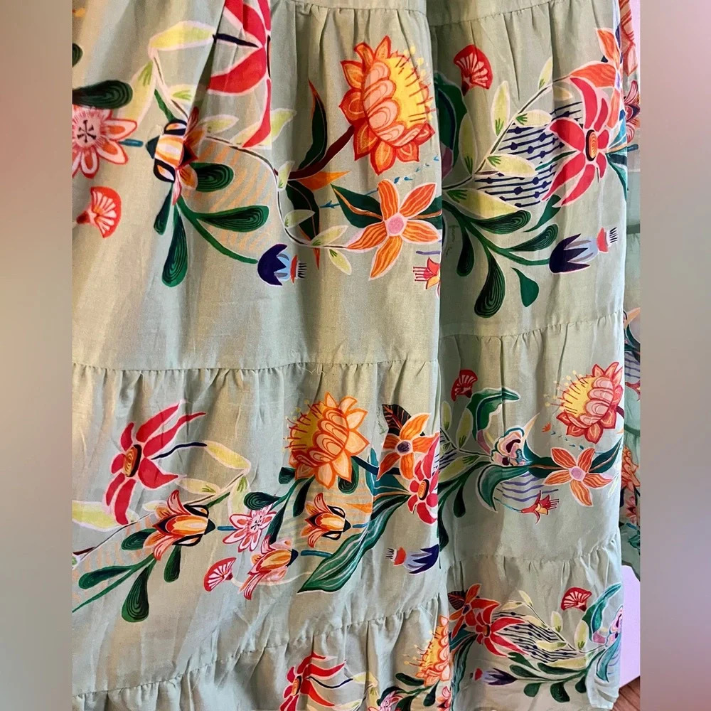 Farm Rio x Anthropologie Off-The-Shoulder Tiered Floral Midi Dress - Picture 4 of 6